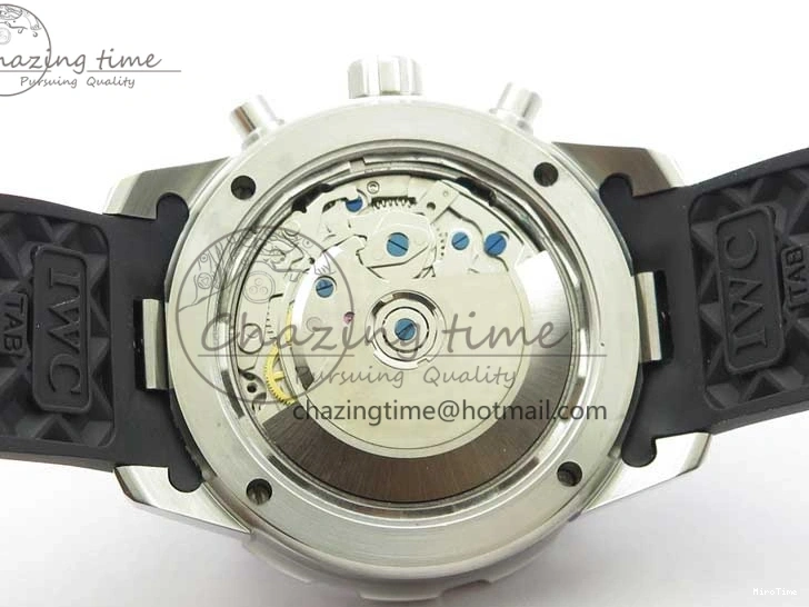 MIROTIME 0103 Aquatimer Chrono IW376702 SS BLS 1:1 Best Edition Black Dial on Black Rubber Strap A WellDesigned 7105